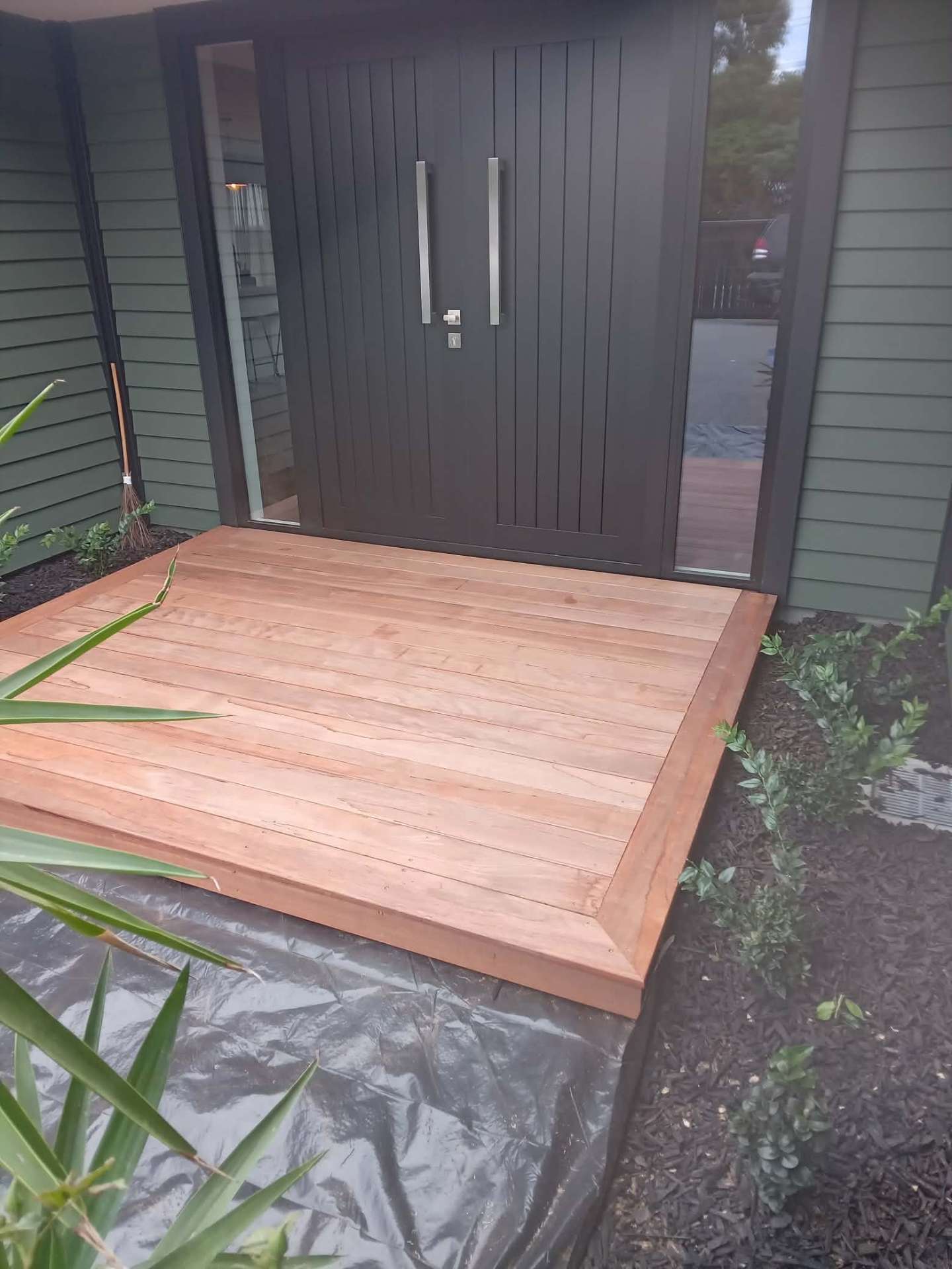 Modern timber deck